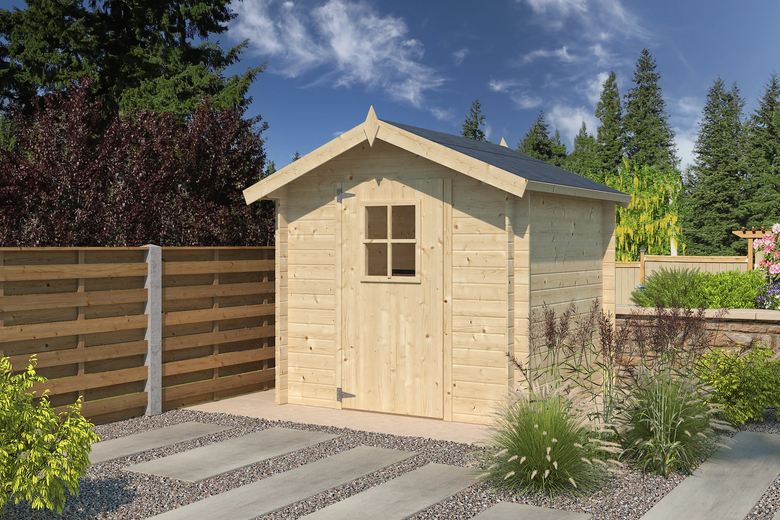 Woodlands Blokhut Luzern 205 x 205 cm - Afbeelding 1
